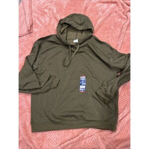 Mission Ridge Men's Long Sleeve Army Green Hoodie Pullover Pockets XL